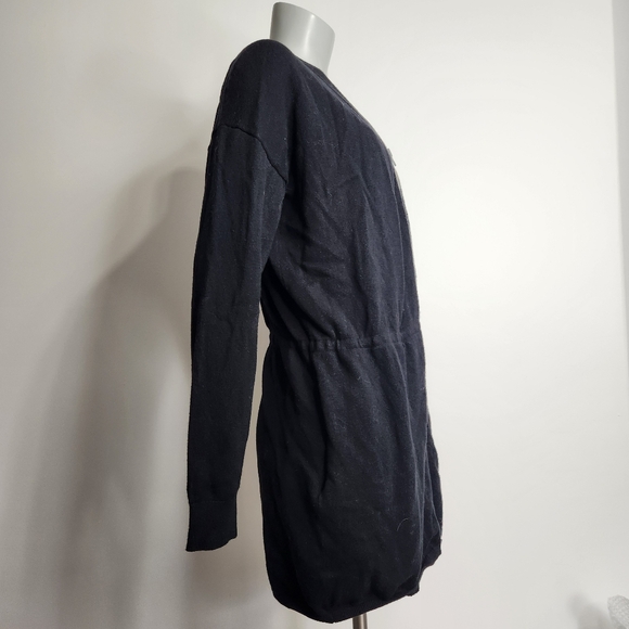 Aritzia Babaton Black Cotton Open Front Wrap Cardigan Size S - Picture 5 of 12